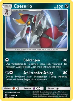 Caesurio, Karte 135 aus Welten im Wandel