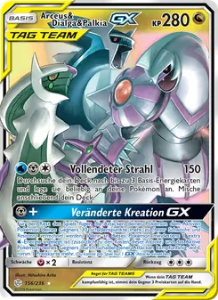 Arceus & Dialga & Palkia GX, Karte 156 aus Welten im Wandel