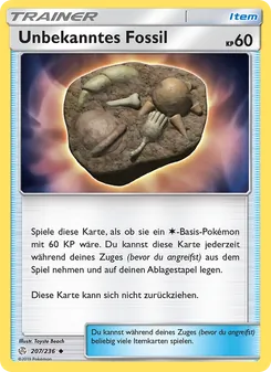 Unbekanntes Fossil, Karte 207 aus Welten im Wandel