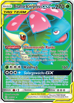 Bisaflor & Serpifeu GX, Karte 210 aus Welten im Wandel