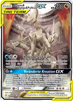 Arceus & Dialga & Palkia GX, Karte 221 aus Welten im Wandel