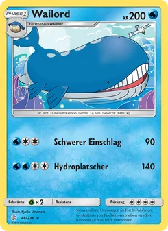 Wailord, Karte 46 aus Welten im Wandel