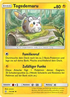 Togedemaru, Karte 73 aus Welten im Wandel