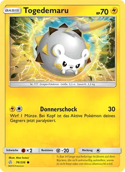 Togedemaru, Karte 74 aus Welten im Wandel