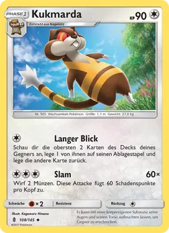 Kukmarda, Karte 108 aus Stunde der Wächter