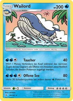 Wailord, Karte 30 aus Stunde der Wächter