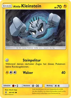 Alola-Kleinstein, Karte 40 aus Stunde der Wächter