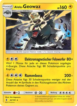 Alola-Geowaz, Karte 42 aus Stunde der Wächter