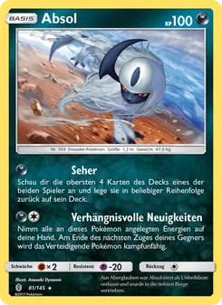 Absol, Karte 81 aus Stunde der Wächter