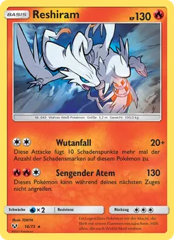 Reshiram, Karte 14 aus Schimmernde Legenden