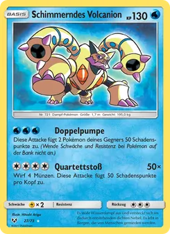 Schimmerndes Volcanion, Karte 27 aus Schimmernde Legenden