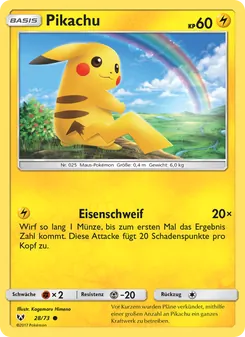 Pikachu, Karte 28 aus Schimmernde Legenden