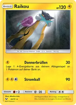 Raikou, Karte 32 aus Schimmernde Legenden