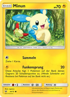 Minun, Karte 34 aus Schimmernde Legenden