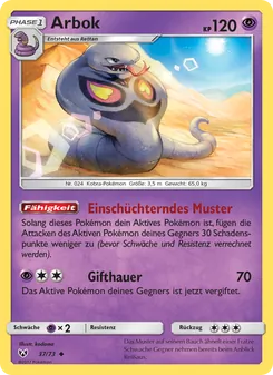 Arbok, Karte 37 aus Schimmernde Legenden