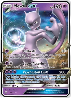 Mewtu GX, Karte 39 aus Schimmernde Legenden