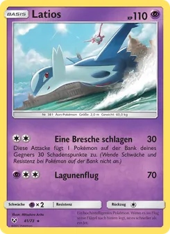 Latios, Karte 41 aus Schimmernde Legenden