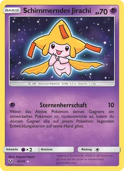 Schimmerndes Jirachi, Karte 42 aus Schimmernde Legenden