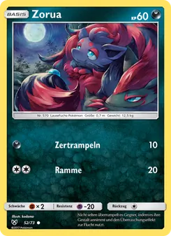 Zorua, Karte 52 aus Schimmernde Legenden