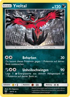 Yveltal, Karte 54 aus Schimmernde Legenden