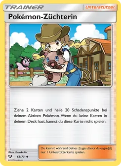 Pokémon-Züchterin, Karte 63 aus Schimmernde Legenden