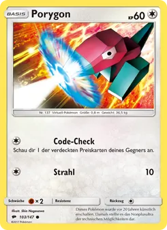 Porygon, Karte 103 aus Nacht in Flammen