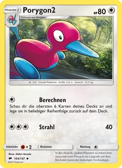 Porygon2, Karte 104 aus Nacht in Flammen