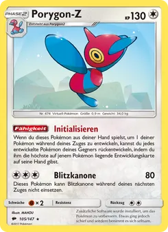 Porygon-Z, Karte 105 aus Nacht in Flammen