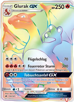 Glurak GX, Karte 150 aus Nacht in Flammen