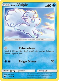 Alola Vulpix, Karte 27 aus Nacht in Flammen