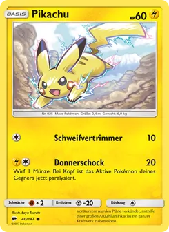 Pikachu, Karte 40 aus Nacht in Flammen
