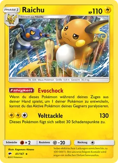 Raichu, Karte 41 aus Nacht in Flammen