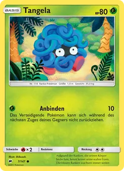 Tangela, Karte 7 aus Nacht in Flammen