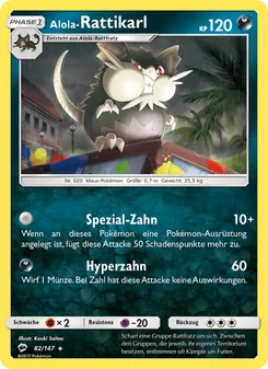 Alola-Rattikarl, Karte 82 aus Nacht in Flammen
