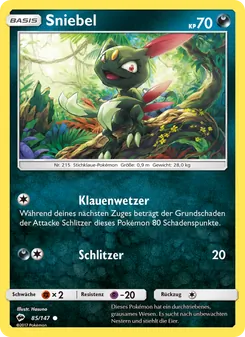 Sniebel, Karte 85 aus Nacht in Flammen