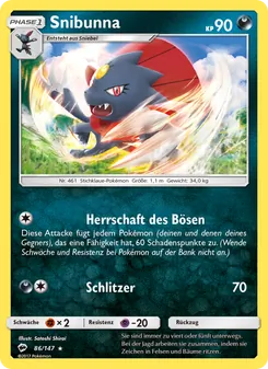 Snibunna, Karte 86 aus Nacht in Flammen