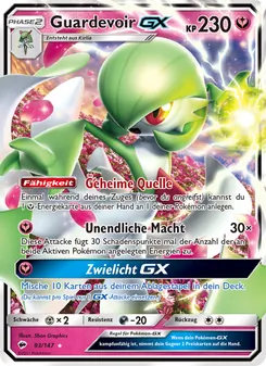Guardevoir GX, Karte 93 aus Nacht in Flammen