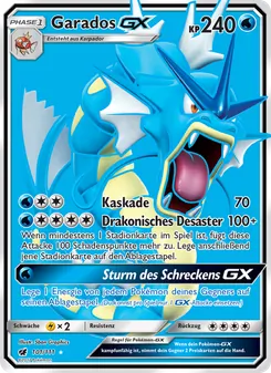 Garados GX, Karte 101 aus Aufziehen der Sturmröte