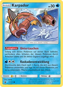 Karpador, Karte 17 aus Aufziehen der Sturmröte