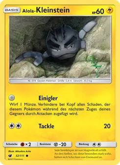 Alola-Kleinstein, Karte 32 aus Aufziehen der Sturmröte