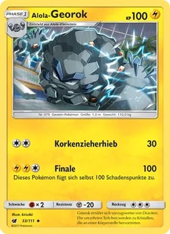 Alola-Georok, Karte 33 aus Aufziehen der Sturmröte