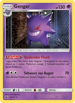 Gengar, Karte 38 aus Aufziehen der Sturmröte