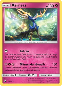 Xerneas, Karte 73 aus Aufziehen der Sturmröte
