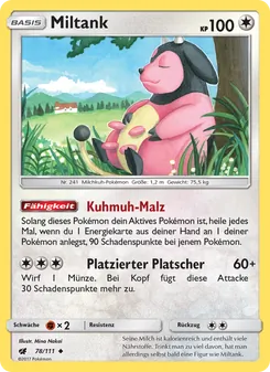 Miltank, Karte 78 aus Aufziehen der Sturmröte