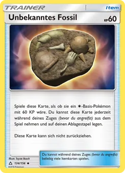 Unbekanntes Fossil, Karte 134 aus Ultra-Prisma