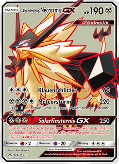Abendmähne-Necrozma GX, Karte 145 aus Ultra-Prisma