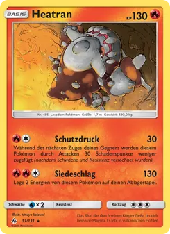 Heatran, Karte 13 aus Grauen Der Lichtfinsternis