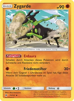 Zygarde, Karte 71 aus Grauen Der Lichtfinsternis