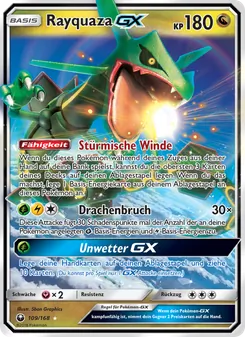 Rayquaza GX, Karte 109 aus Sturm Am Firmament