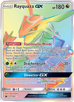 Rayquaza GX, Karte 177 aus Sturm Am Firmament
